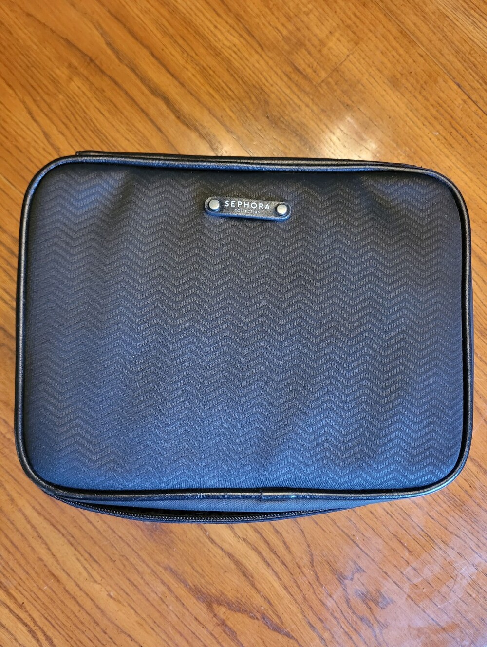 Sephora Collection XL Pack It All Organizer - Black Chevron Travel Makeup Bag